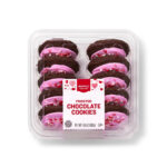 Valentine’s Day Pink Frosted Chocolate Cookies