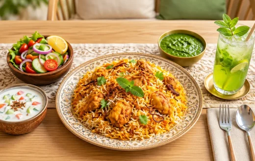 Pakistani biryani at chashni restaurant