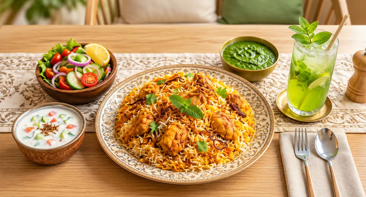 Pakistani biryani at chashni restaurant